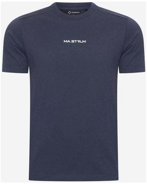 Ma Strum T-Shirt Mastrum Printed Tee - Blauw