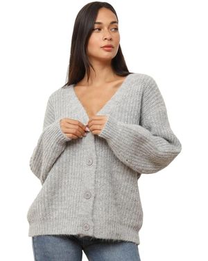 La Modeuse Gilet Gilets, Cardigans Pour Femme - Gris