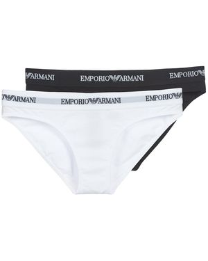 Emporio Armani Culotte E Slip Cc317-Pack De 2 - Bianco