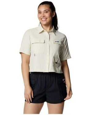 Columbia Chemise Pfg Open Water Ss - Blanc