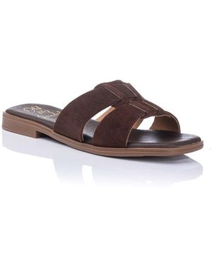 Oh My Sandals Sandales plates Sandales plates Carla - Cuir - Marron