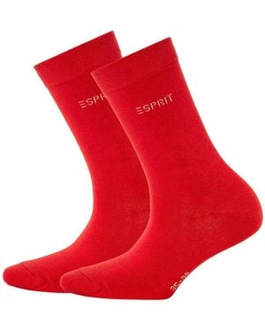 Esprit Chaussettes Chaussettes Paquet de 2 - Rouge