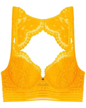 Pommpoire Rembourrés Soutien-gorge ampliforme coque moulée jaune Pétillante