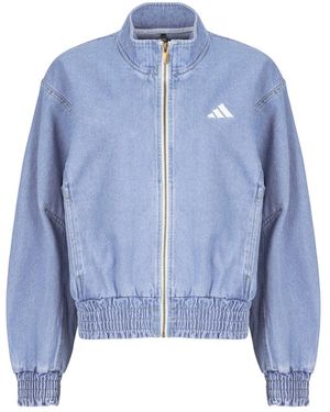 adidas Spijkerjack Stadium Washed Denim Loose Fit Jacket - Blauw