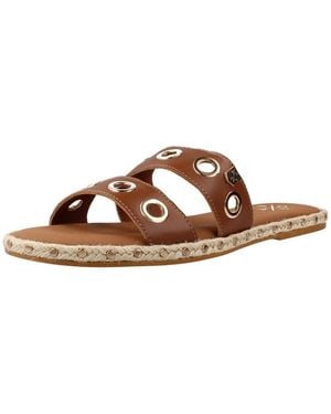 POPA Sandales plates Sandalia Pampe Napa - Marron