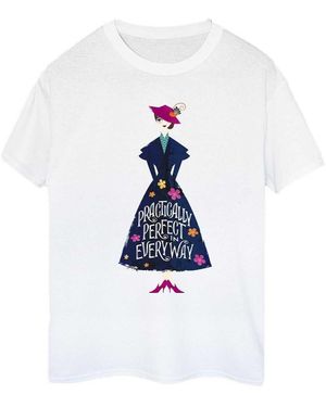 Mary Poppins T-Shirt Practically Perfect - Blanc