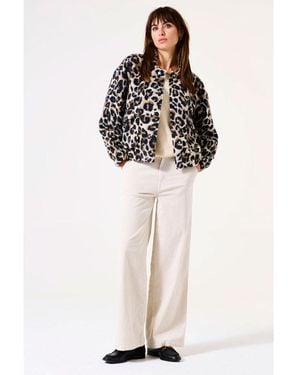Garcia Blouson Bombers LEOPARD Soft Teddy - Multicolore