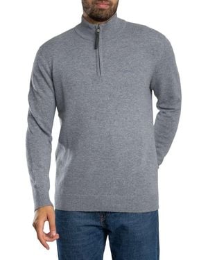 Superdry Pull Pull demi-zip en laine mélangée - Gris