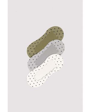 Ysabel Mora Chaussettes Lot de 3 chaussettes élastiques roses à motif cœur - Blanc