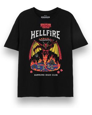 Stranger Things T-Shirt Hellfire T-Shirt À Manches Courtes - Noir