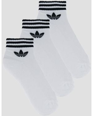 adidas Calzini 3-Stripes Ankle Socks 3 Pairs - Bianco