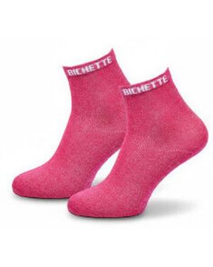 Ozabi Chaussettes Chaussettes Femme A Paillettes Soquettes 3443 Fuschia - Rose