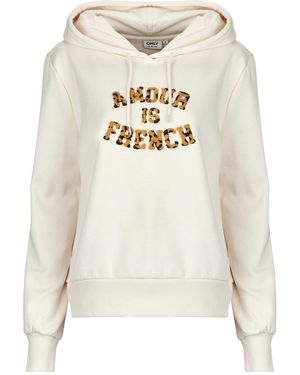 ONLY Capuchon Sweaters Onlmaia L/S Believe Hood - Wit