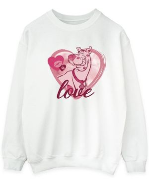 Scooby Doo Sweat-shirt Love Kisses - Blanc