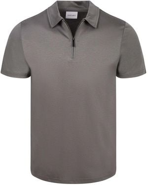 Suitable Polo Shirt Korte Mouw Poloshirt Silky - Grijs