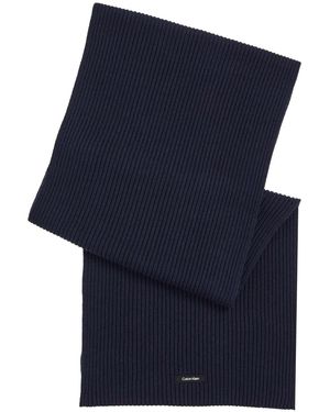 Calvin Klein Echarpe Classic Cotton Rib Scarf - Bleu