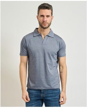 Sseinse Polo Polo Homme Sans Boutons - Bleu