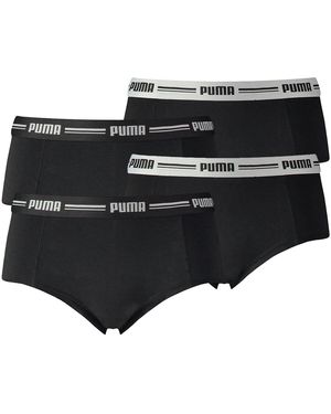 PUMA Slips Culotte Paquet de 4 - Noir