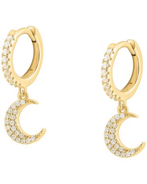 Solis Boucles oreilles Boucles d'Oreilles en Argent 925/1000 Jaune et Oxyde - Métallisé