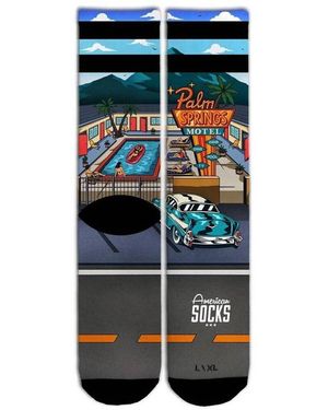 American Socks Chaussettes hautes PALM SPRINGS MOTEL - Bleu