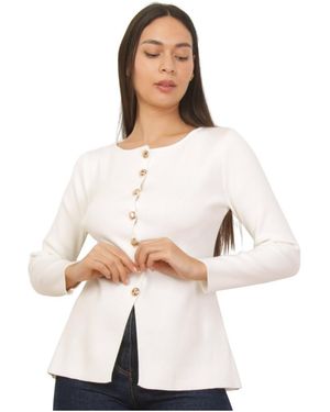 La Modeuse Gilet Tops, T-Shirts Pour Femme - Blanc