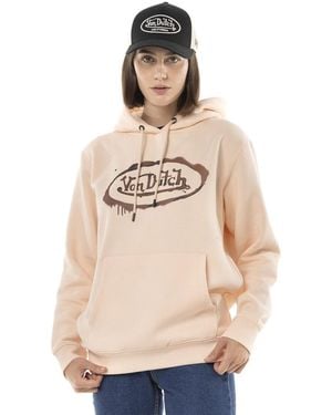 Von Dutch Sweat-shirt Sweat uni à capuche avec print Logo - Neutre