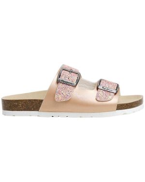 Pepe Jeans Sandales Sandales Oban Semelle Intermédiaire En Liège Naturel - Rose