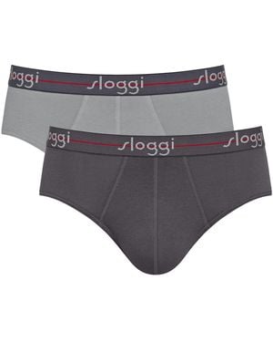 Sloggi Slips Slip Paquet de 2 Start midi C2P box - Gris