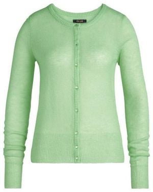 King Louie Gilet Cardigan Femme Col Rond Fluffy Mint Green - Vert