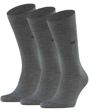 Burlington Chaussettes Chaussettes Paquet de 3 - Gris