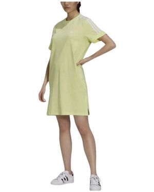 adidas Robe Courte Robe Tee Dress 100 Coton - Vert