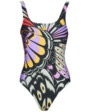 adidas Badeanzug Farm Graphic U-Back Swimsuit - Grün