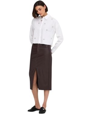 ONLY Jupes Onlbitten Faux Leath Pencil Skirt Cc Otw 15373299 - Blanc