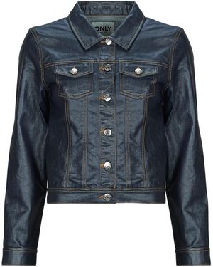 ONLY Leren Jas Onlcita L/S Coated - Blauw