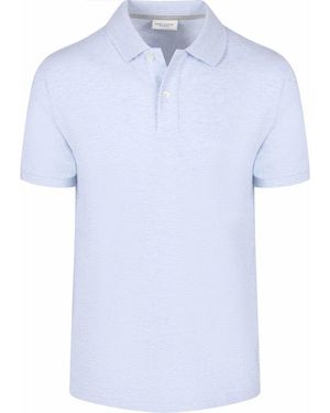 Profuomo Polo Polo Piqué Mélangé Bleu Clair