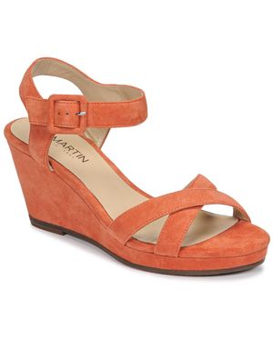 Sandales JB MARTIN En Cuir Vernis Orange - Taille 37 - État Impeccable