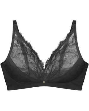 Triumph Triangles Sans Armatures Soutien-Gorge Bralette Love - Noir