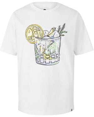Pretty Green T-Shirt Gin And Tonic - Blanc