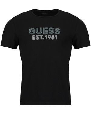 Guess T-Shirt Korte Mouw Ss Cn Classic Design Tee - Zwart