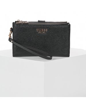 Guess Geldbeutel Amorette Slg Dbl Zip Organizer - Schwarz