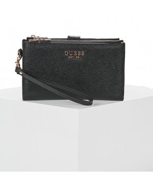 Guess Portemonnee Amorette Slg Dbl Zip Organizer - Zwart
