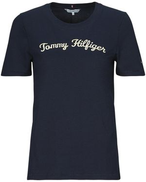 Tommy Hilfiger T-Shirt Reg Script C-Nk Ss - Blu