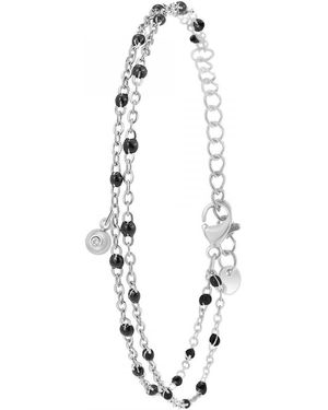 Sc Crystal Bracelets BD2172-ARGENT-NOIR-DIAMANT - Métallisé