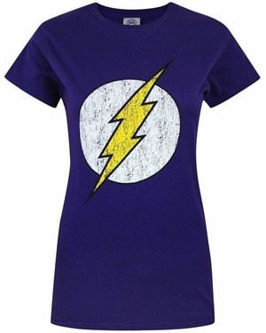 Dc Comics T-Shirt The Flash Logo T-Shirt À Manches Courtes - Bleu