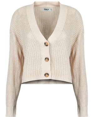 ONLY Strickjacken Onlcarol Nice L/S Cardigan - Natur