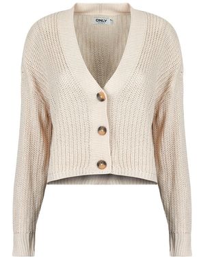 ONLY Vest Onlcarol Nice L/S Cardigan - Naturel