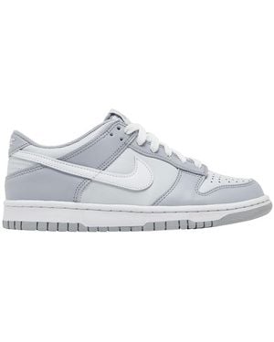 Nike Baskets Dunk Low Two-Toned Grey (GS) - Blanc