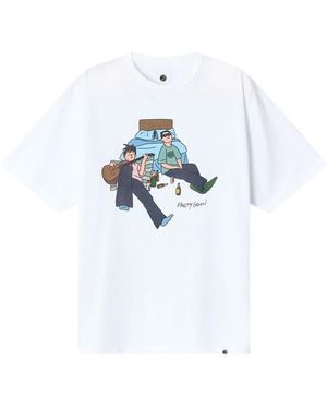 Pretty Green T-shirt Morning After - Blanc