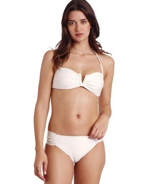 Admas Bikini 2-Delige Bandeau Bikiniset Waves - Wit