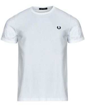 Fred Perry Poloshirt Ringer T-Shirt - Weiß